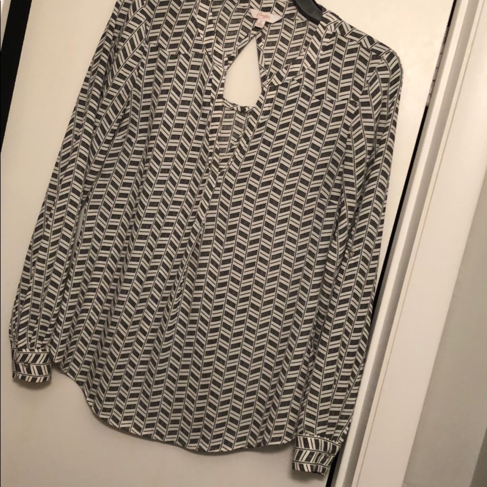 black and white blouse